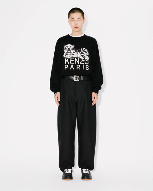 KENZO 'KENZO Happy Tiger' embroidered jumper in wool and cotton Mens Apparel